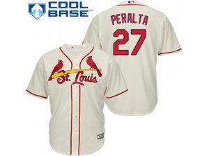 Youth St.Louis Cardinals #27 Jhonny Peralta Cream Cool Base Stitched MLB Jersey