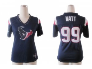 Nike Women Houston Texans #99 J.J. Watt Blue Field Flirt Fashion Jerseys[2012]