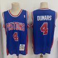 Pistons #4 Joe Dumars Blue 1988-89 Hardwood Classics Mesh Jersey