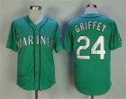 Mariners #24 Ken Griffey Jr. Green 1995 Throwback Jersey