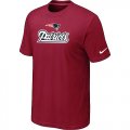 Nike New England Patriots Authentic Logo T-Shirt Red