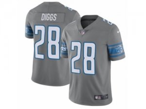 Mens Nike Detroit Lions #28 Quandre Diggs Limited Steel Rush NFL Jersey