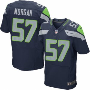 Men\'s Nike Seattle Seahawks #57 Mike Morgan Elite Steel Blue Team Color NFL Jersey