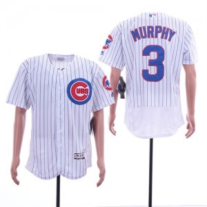 Cubs #3 Daniel Murphy White Flexbase Jersey