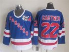 NHL New York Rangers #22 Gartner blue jerseys[m&n 75th]
