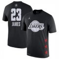 Lakers #23 Lebron James Black 2019 NBA All-Star Game Men's T-Shirt