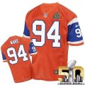 Nike Denver Broncos #94 DeMarcus Ware Orange Throwback Super Bowl 50 Men Stitched NFL Elite Jersey