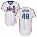 Men's Majestic New York Mets #48 Jacob deGrom White Royal Flexbase Authentic Collection MLB Jersey