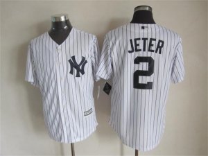 MLB New York Yankees #2 Derek Jeter White jerseys