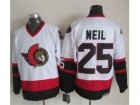 NHL Ottawa Senators #25 Chris Neil White CCM Throwback Stitched jerseys