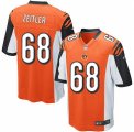 Men's Nike Cincinnati Bengals #68 Kevin Zeitler Game Orange Alternate NFL Jersey