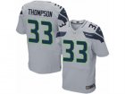 Mens Nike Seattle Seahawks #33 Tedric Thompson Elite Grey Alternate NFL Jersey