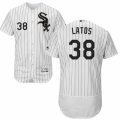 Men's Majestic Chicago White Sox #38 Mat Latos White Black Flexbase Authentic Collection MLB Jersey