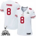 Mens Nike NFL 49ers Women Steve Young White Game Super Bowl Jersey