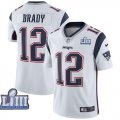 Nike Patriots #12 Tom Brady White 2019 Super Bowl LIII Vapor Untouchable Limited Jersey