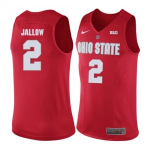 Ohio State Buckeyes #2 Mussa Jallow Red College Basketball Jersey