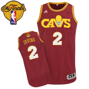 Men\'s Adidas Cleveland Cavaliers #2 Kyrie Irving Swingman Red CAVS 2016 The Finals Patch NBA Jersey