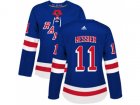 Women Adidas New York Rangers #11 Mark Messier Royal Blue Home Authentic Stitched NHL Jersey