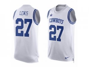 Mens Nike Dallas Cowboys #27 Jourdan Lewis Limited White Player Name & Number Tank Top NFL Jersey