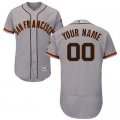 2016 Men San Francisco Giants Majestic Gray Flexbase Authentic Collection Custom Jersey