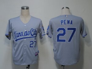 MLB Kansas City Royals #27 Pena Grey[Cool Base]