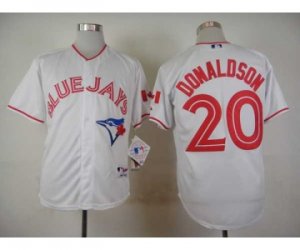 mlb jerseys toronto blue jays #20 donaldson white[number red]