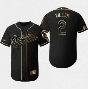 Orioles #2 Jonathan Villar Black Gold Flexbase Jersey