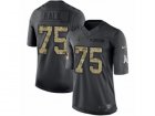 Mens Nike Carolina Panthers #75 Matt Kalil Limited Black 2016 Salute to Service NFL Jersey