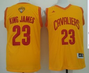 2015 nba finals cleveland cavaliers #23 james yellow[revolution 30 swingman]