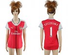 Womens Arsenal #1 Szczesny Home Soccer Club Jersey