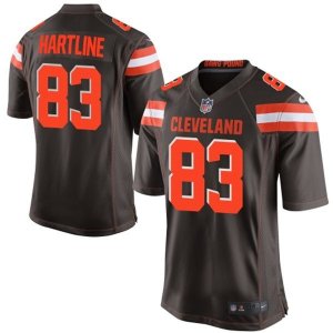 Nike Browns #83 Brian Hartline brown Alternate Men Stitched NFL New Elite Jersey