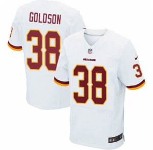 Men\'s Nike Washington Redskins #38 Dashon Goldson Elite White NFL Jersey