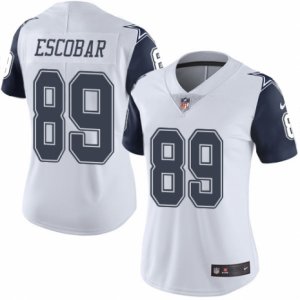 Women\'s Nike Dallas Cowboys #89 Gavin Escobar Limited White Rush NFL Jersey