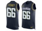 Mens Nike Los Angeles Chargers #66 Dan Feeney Limited Navy Blue Player Name & Number Tank Top NFL Jersey