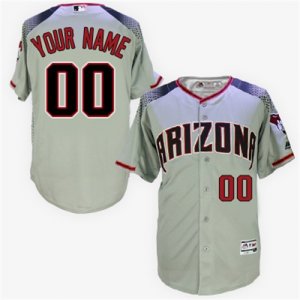 Diamondbacks Grey Flexbase Customized Jersey