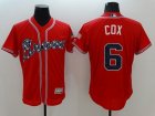 Atlanta Braves #6 Bobby Cox Red Flexbase Authentic Collection Stitched Baseball Jersey