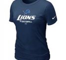 Women Detroit Lions Deep Blue T-Shirt