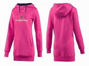 Women Baltimore Ravens Logo Pullover Hoodie-067