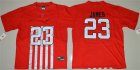 Ohio State Buckeyes 23 LeBron James Red College Throwback Jersey