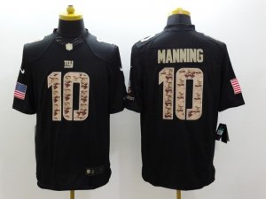 Nike New York Giants #10 Eli Manning black Salute to Service Jerseys(Limited)