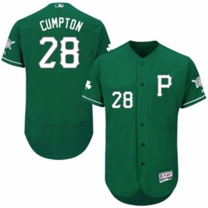 Men\'s Majestic Pittsburgh Pirates #28 Brandon Cumpton Green Celtic Flexbase Authentic Collection MLB Jersey
