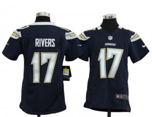 nike nfl youth san diego chargers #17 rivers dk,blue