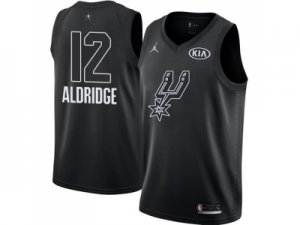 Men Nike San Antonio Spurs #12 LaMarcus Aldridge Black NBA Jordan Swingman 2018 All-Star Game Jersey