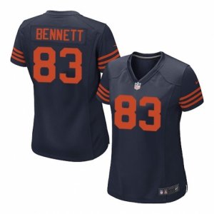 Women Nike Chicago Bears #83 Martellus Bennett Navy Blue 1940s Throwback Alternate NFL Jersey