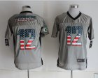 Nike Green Bay Packers #12 Rodgers Grey Jerseys(USA Flag Fashion Shadow Elite)