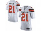 Nike Cleveland Browns #21 Jamar Taylor Elite White NFL Jersey