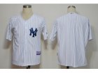 mlb jerseys new york yankees blank white(black strip