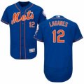 Men's Majestic New York Mets #12 Juan Lagares Royal Blue Flexbase Authentic Collection MLB Jersey