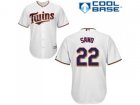 Youth Minnesota Twins #22 Miguel Sano White Cool Base Stitched MLB Jersey