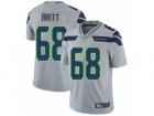 Mens Nike Seattle Seahawks #68 Justin Britt Vapor Untouchable Limited Grey Alternate NFL Jersey
